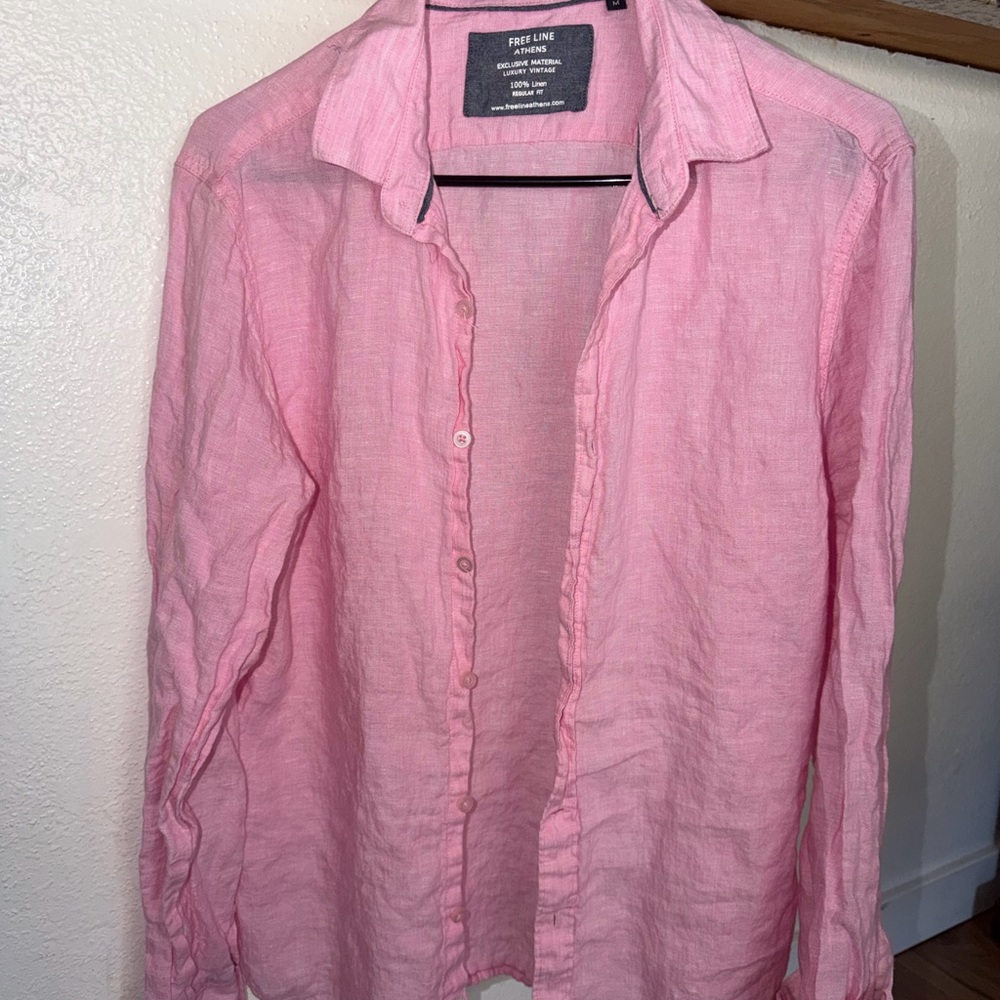 First Lite Casual Pink Button Down Shirt